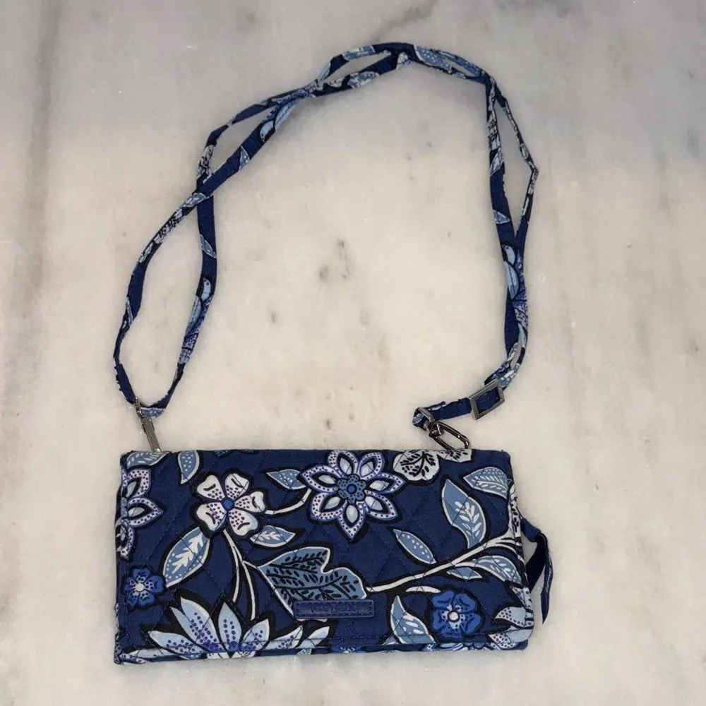 Vera Bradley Wallet Wristlet Crossbody Tropics Tapestry RFID Protection -Retired